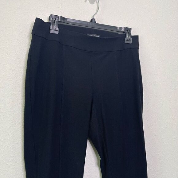 Eileen Fisher Solid Black Viscose Pull On Skinny Straight Leg Pants Size XS - Picture 2 of 9